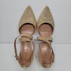 CARVELA KROSS JEWEL HEELS, GOLD SIZE 40.5